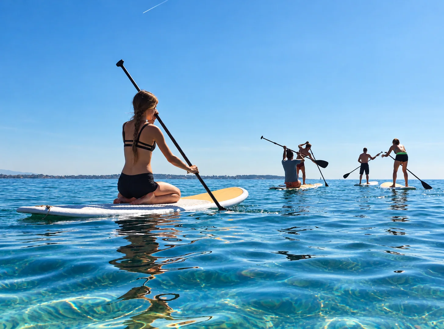 Sortie de groupe en stand-up paddle à Cannes